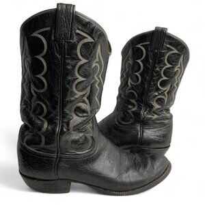 Tony Lama 1509 Vintage Gold Label USA Leather Western Cowboy Boots Men's 10 D